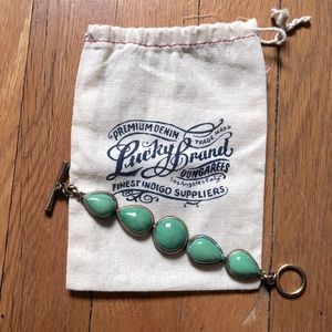 Lucky Brand Green Stone Bracelet